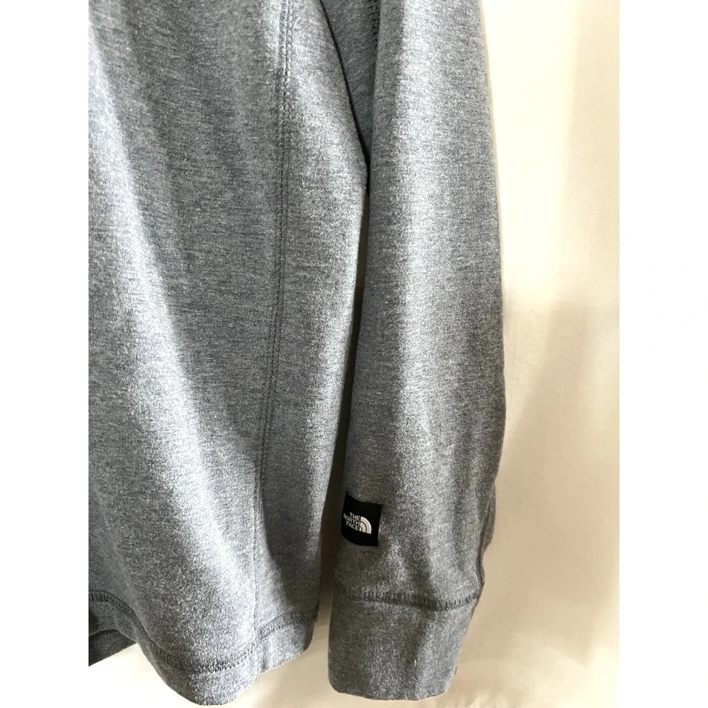 The North Face Shirt Mens Medium Gray Henley Long Sleeve‎ Pullover Outdoors
